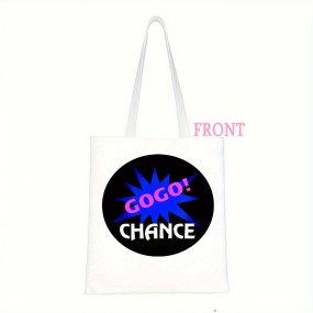 HYSTERIC MINI 女性用 軽量大容量キャンバストートバッグ - カジュアルシックなベージュ「GO! GO! CHANCE」コミックスプリント、旅行・ショッピング＆日常使いに洗濯機対応