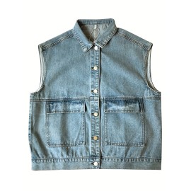 デニム ベスト レディース 春夏秋 大...