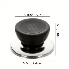1個、ガラス製鍋蓋ハンドルアクセサリー、鍋ハンドル用ステンレス製防熱フライパン・ミルクポット・鍋蓋キャップトップハット